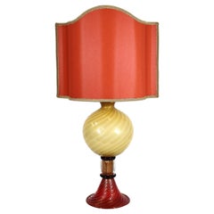 Gabbiani Postmodern Murano Glass Table Lamp