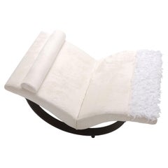 Giovannetti, fauteuil  bascule moderne et relaxant de S. Gil, blanc  Gabiano 