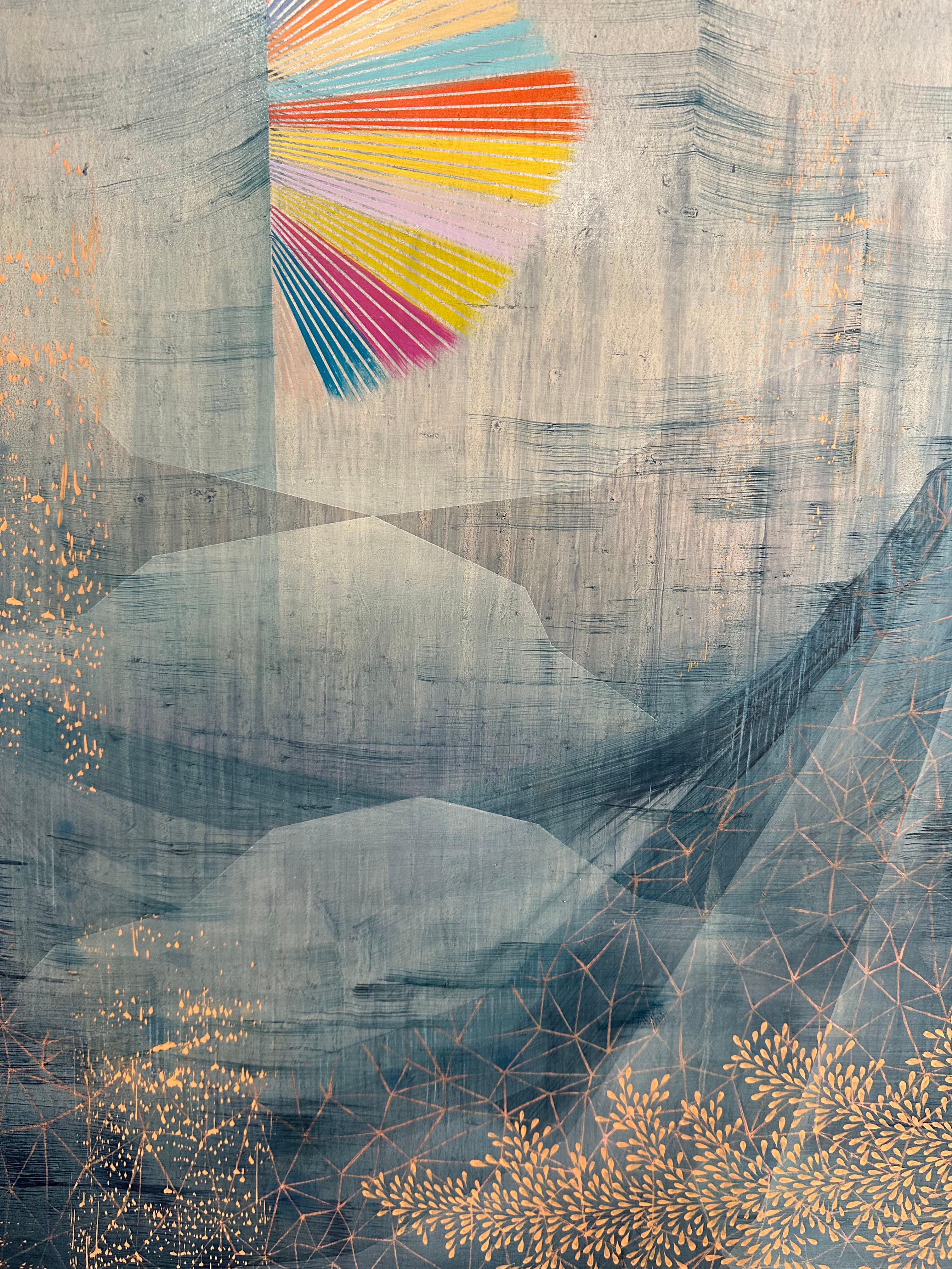 Paradise HiFi, Blue, Pale Peach, Indigo Navy, Rainbow Abstract Pattern, Mountain 4