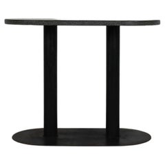 Gabetti & Isola Console Table in Black Lacquered Metal and Granite by Arbo 1970s