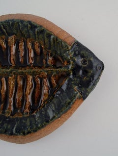 Gabi Citron-Tengborg, Own Workshop, Lund, Unique Wall Plaque, Fish