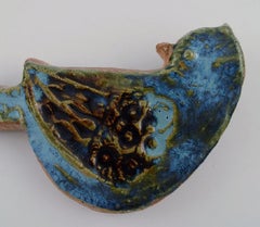 Gabi Citron-Tengborg, Own Workshop, Lund, Unique Wall Plaque in Glazed Stoneware
