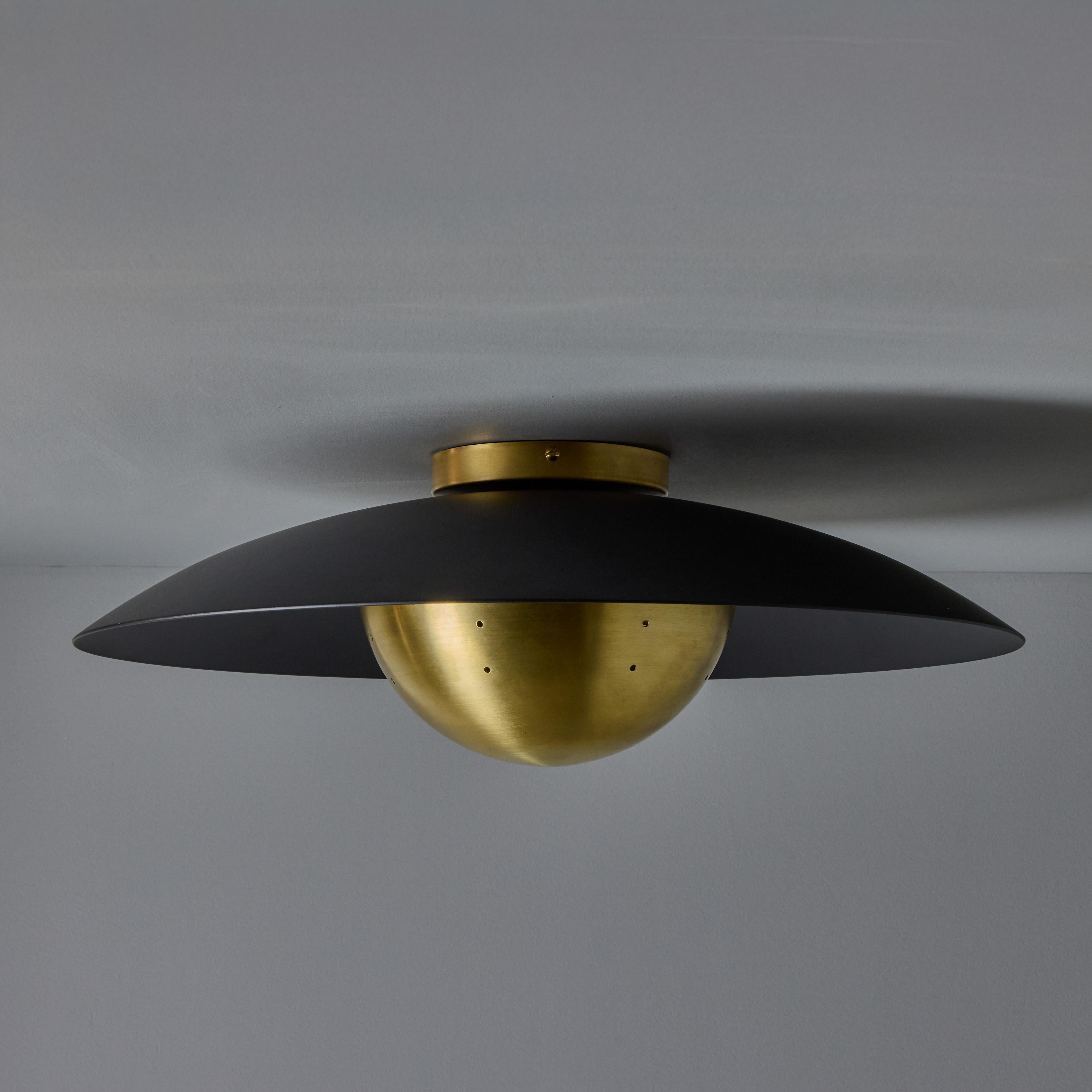 Mid-Century Modern Gabis' Dôme en laiton perforé et métal peint en noir par Alvaro Benitez en vente