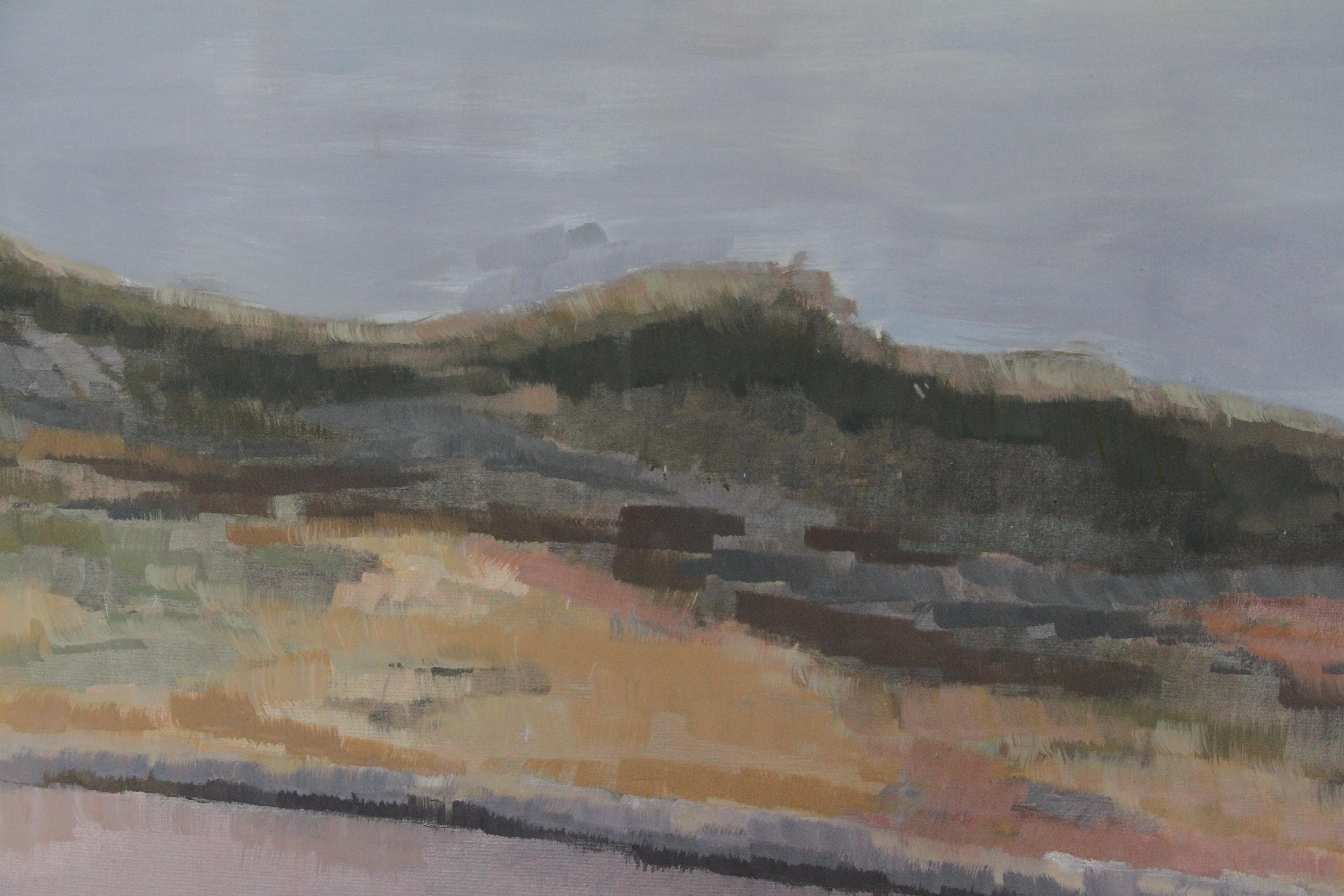 Paysage contemporain peint à l'huile sur toile par un artiste émergent - Ensemble - Contemporain Painting par Gabija Pritkovaite