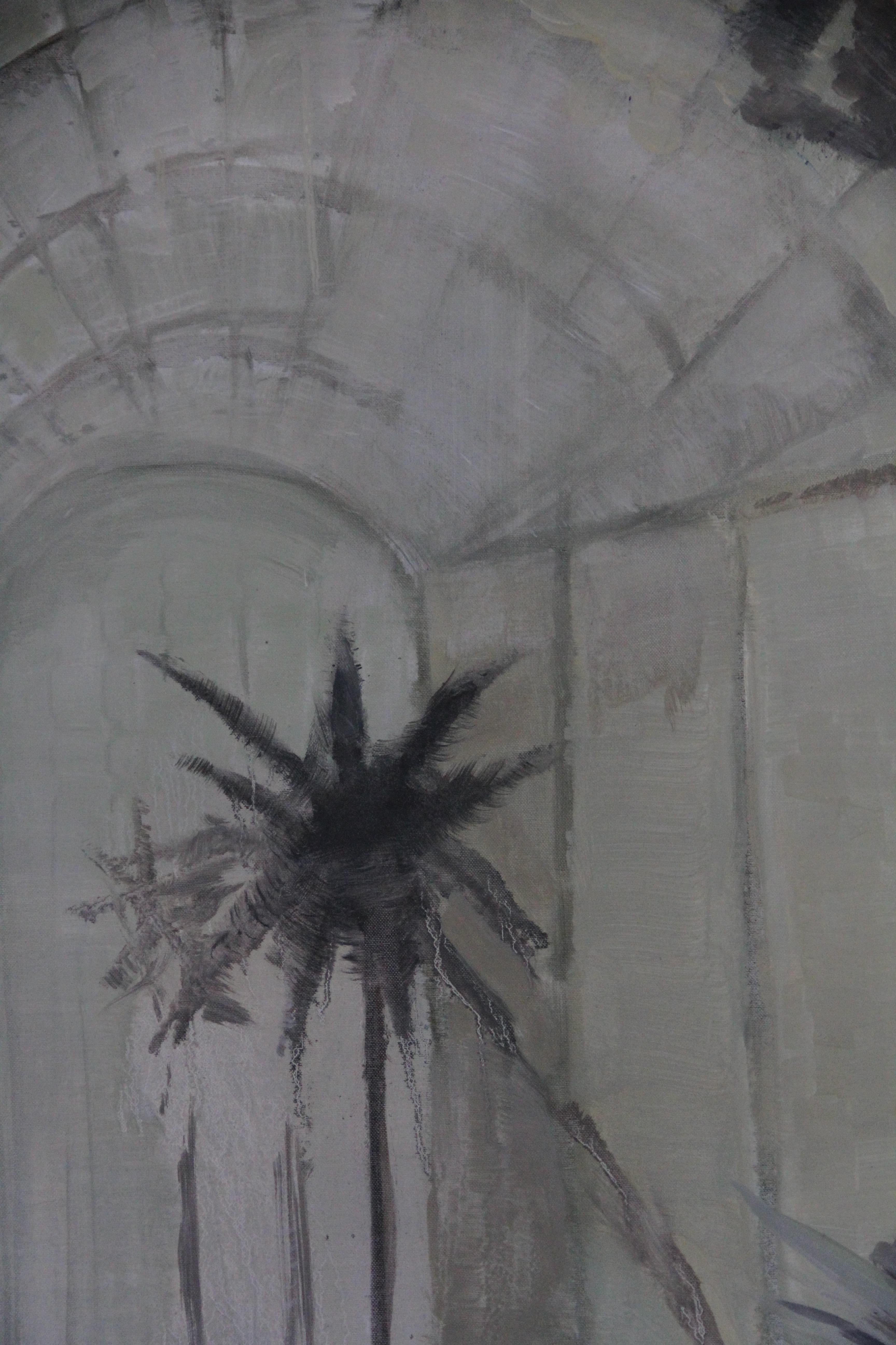Contemporary Ölgemälde auf Leinwand von Emerging Artist - Großformat - Orangerie – Painting von Gabija Pritkovaite