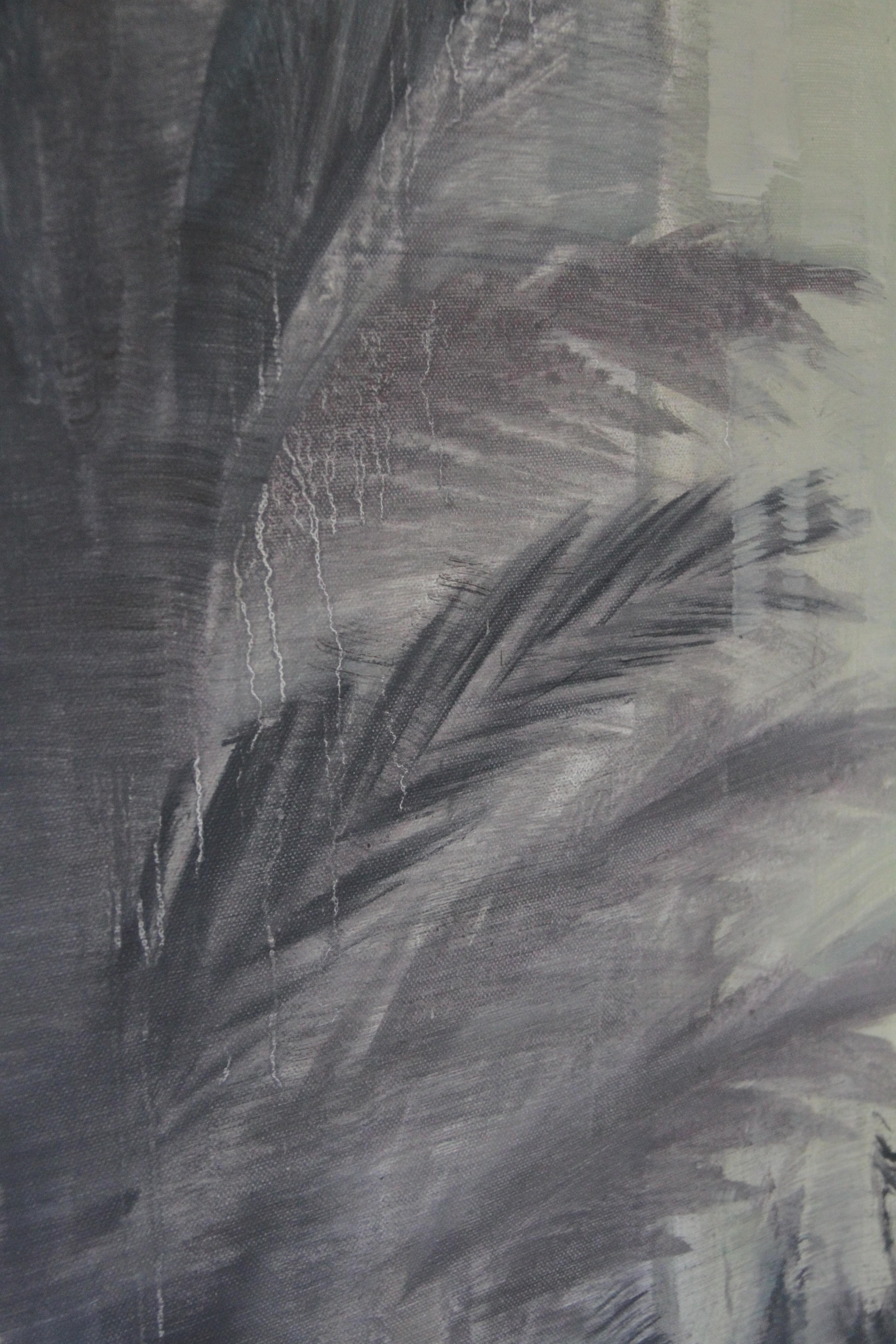 Contemporary Ölgemälde auf Leinwand von Emerging Artist - Großformat - Orangerie im Angebot 2