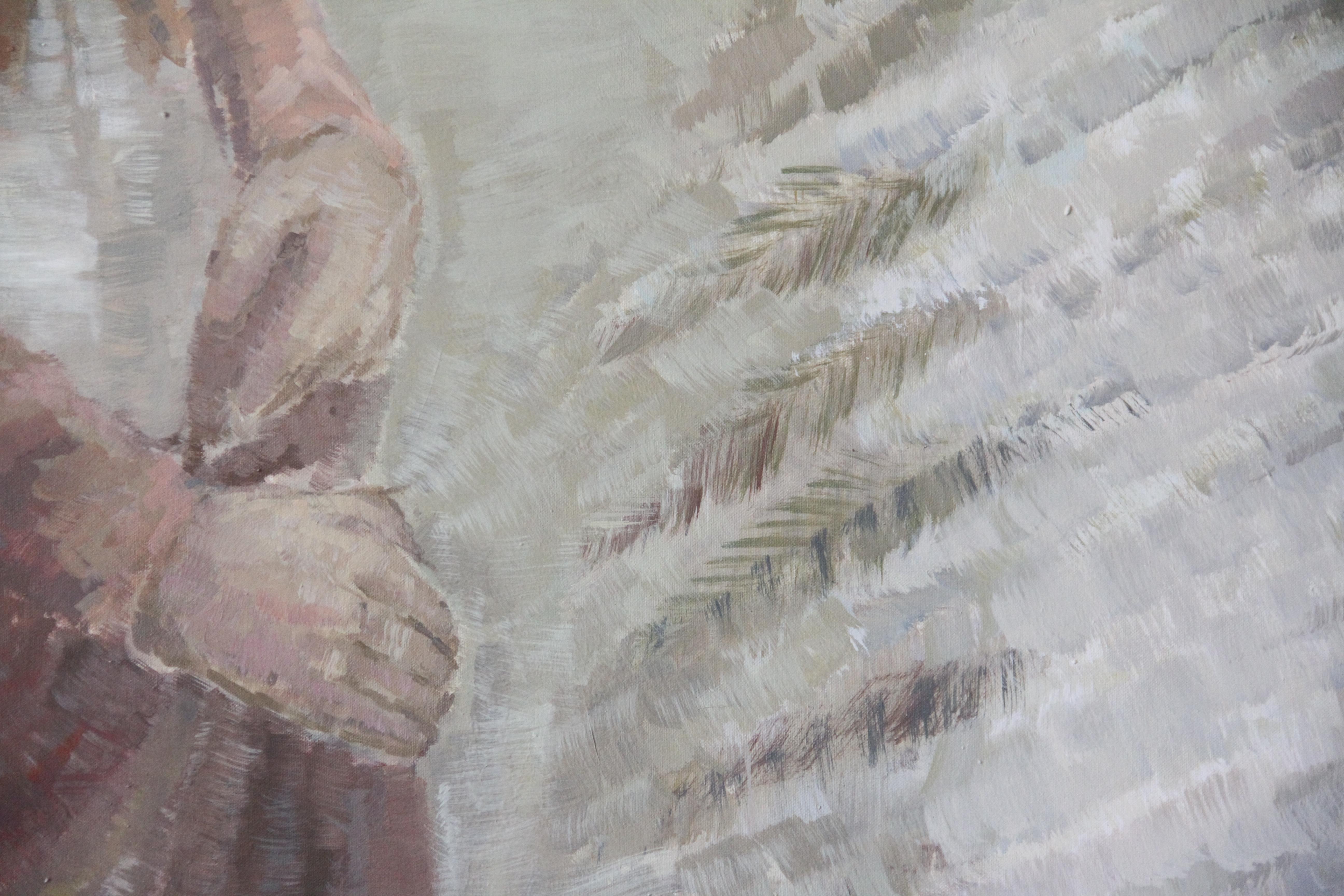Contemporary Oil Painting on Canvas by Emerging Artist - Native Americans For Sale 2