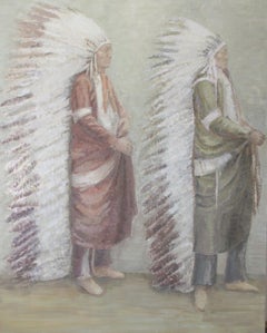 Contemporary Oil Painting on Canvas by Emerging Artist - Native Americans