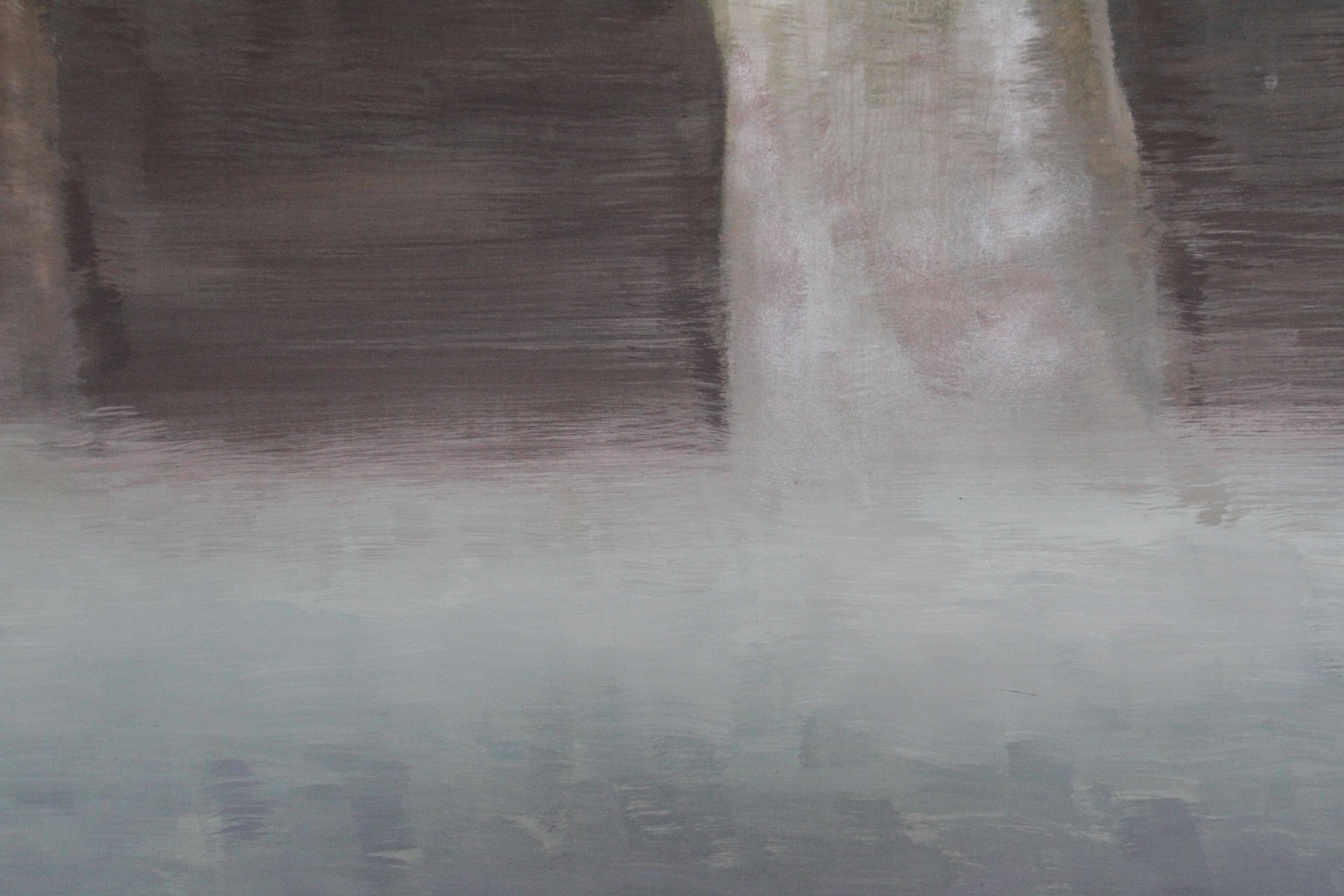 Contemporary Oil Painting on Canvas - Theatrical Misty Forest - Emerging Artist For Sale 6