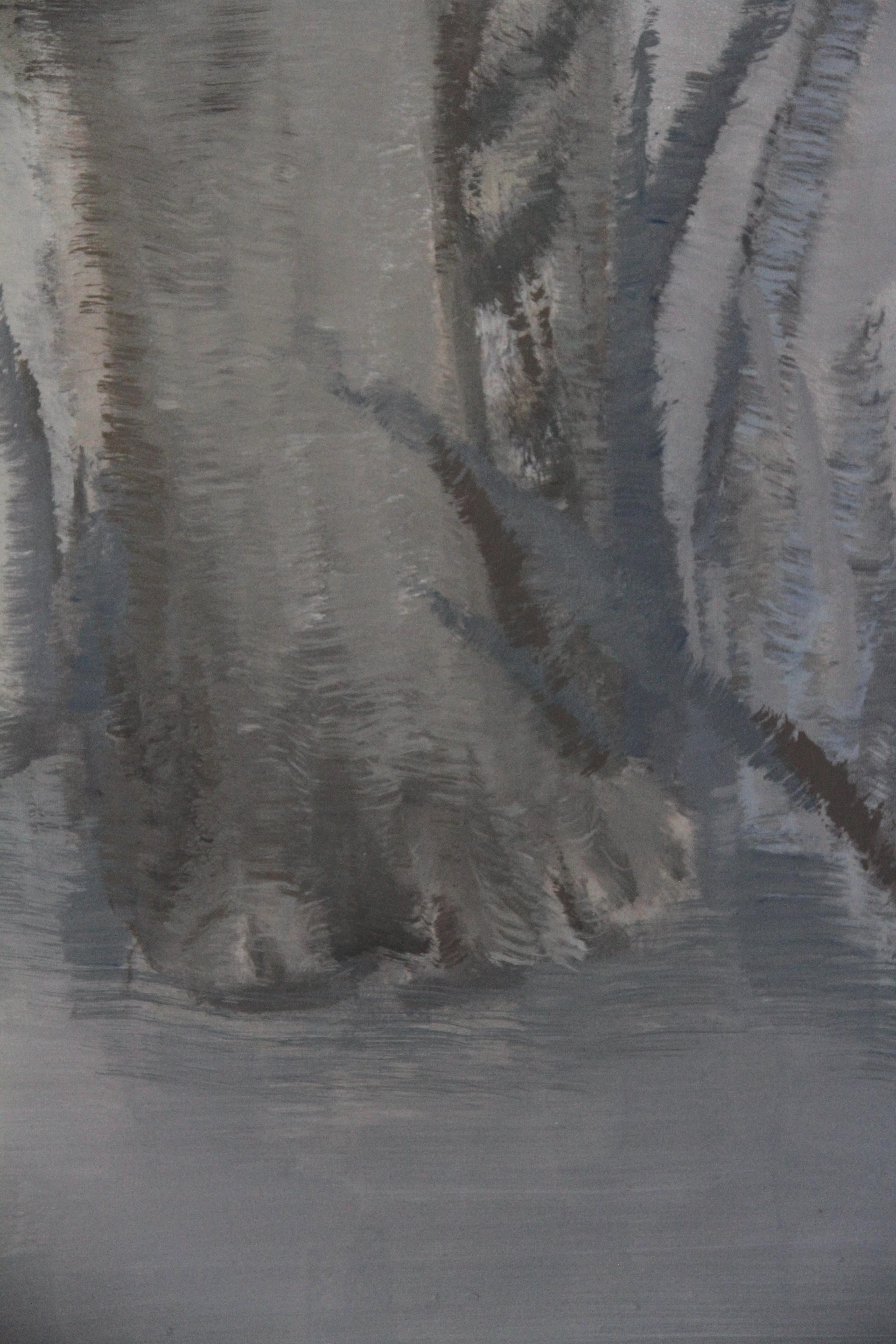 Pittura a olio su tela contemporanea - Tigre del Caspio di un artista emergente - Painting Contemporaneo di Gabija Pritkovaite