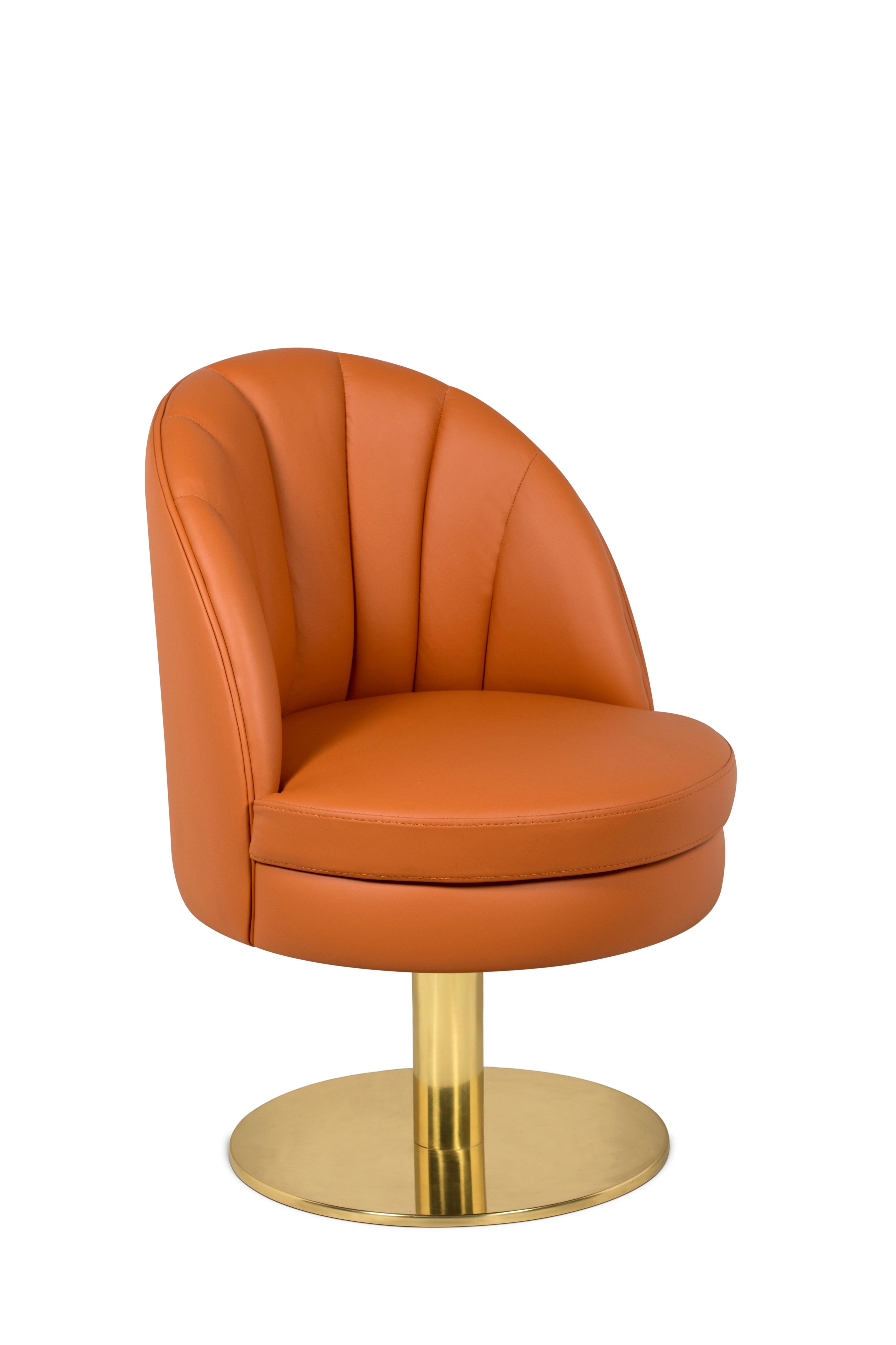 orange dining chairs