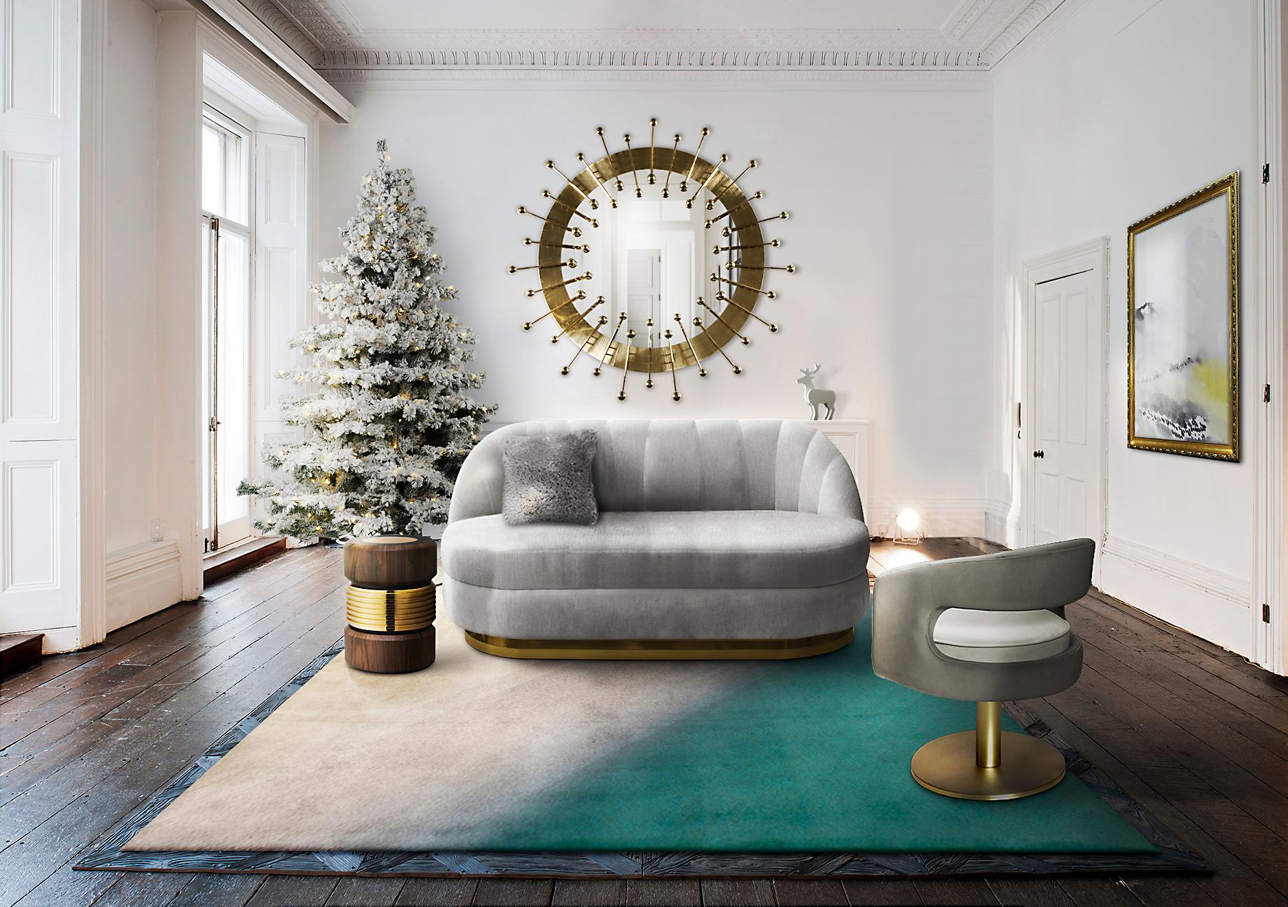 white velvet sofa