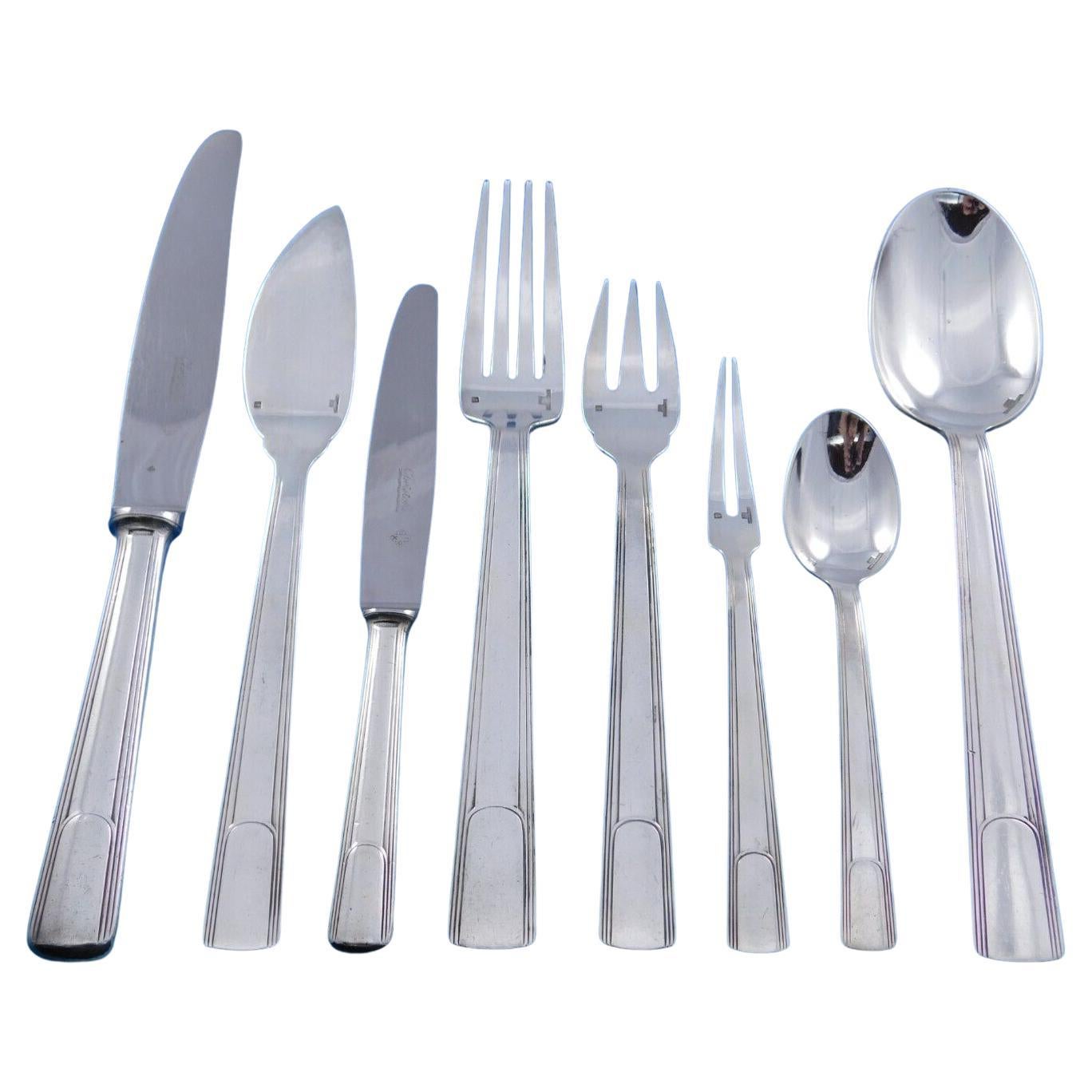 Gabon by Christofle Juego de Cubiertos de Plata 73 piezas Francia Tamaño Cena