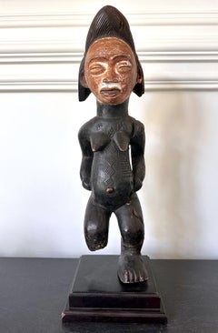 Gabon Punu Ancestor Female Figure on Custom Stand