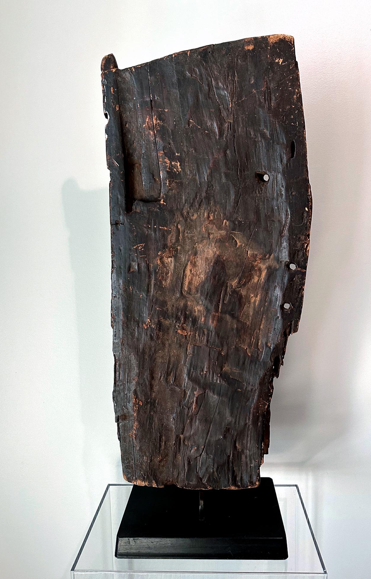 Gabon Punu Granary Door Panel on Custom Stand with Provenance For Sale 6