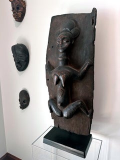 Gabon Punu Granary Door Panel on Custom Stand with Provenance