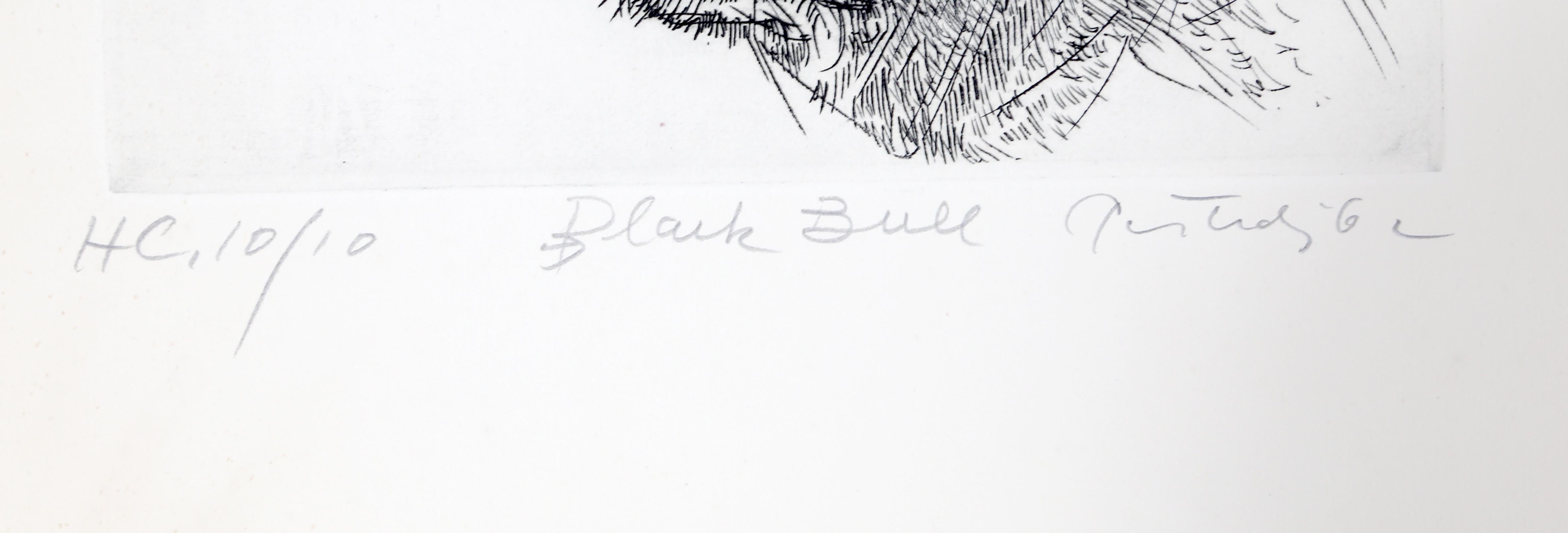 Black Bull - Print by Gabor F. Peterdi