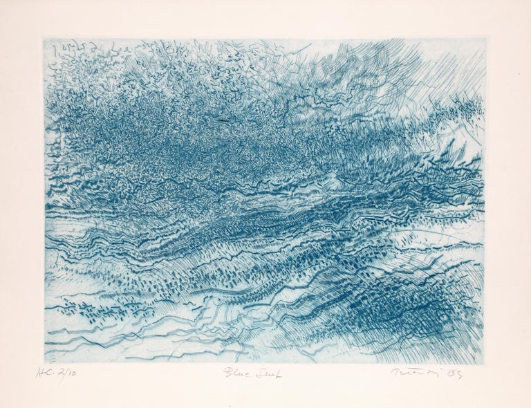 Gabor F. Peterdi Landscape Print - Blue Surf