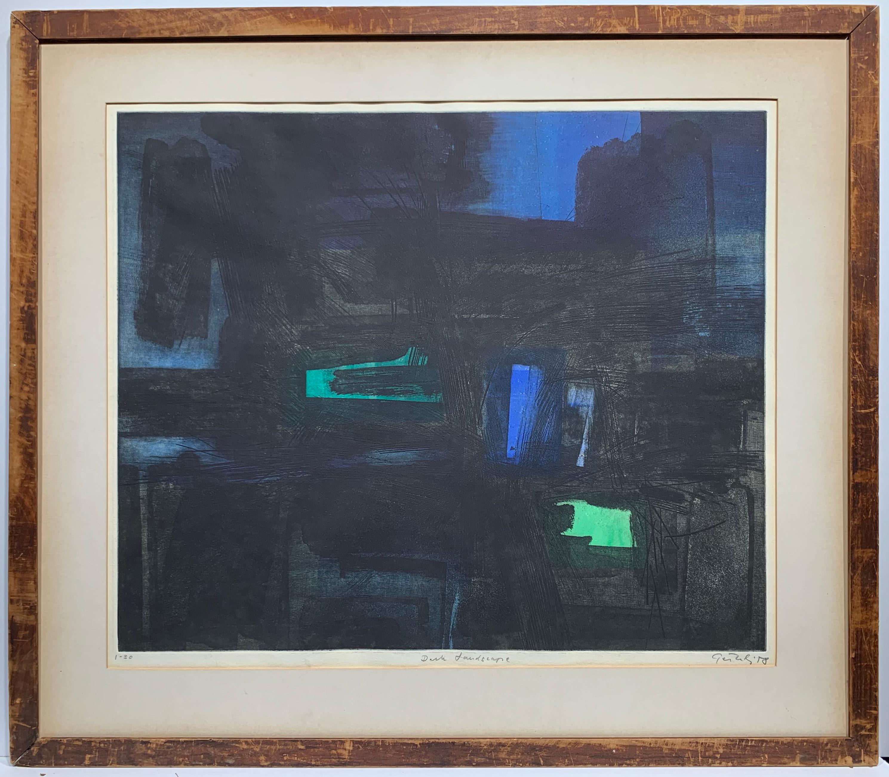 Gabor F. Peterdi - Dark Landscape (abstract expressionist) For Sale at  1stDibs