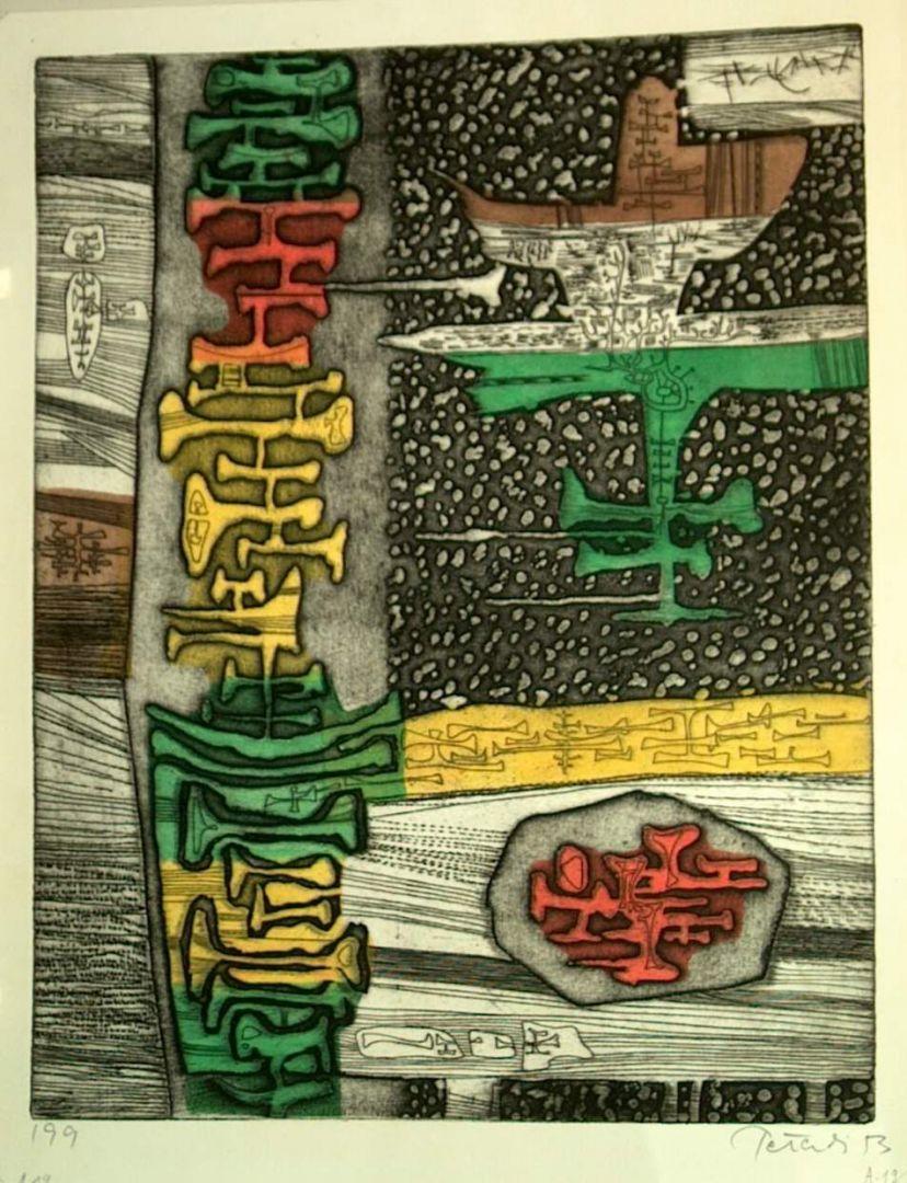 Abstract Print Gabor F. Peterdi - TRIOMPHE DU PRINTEMPS II