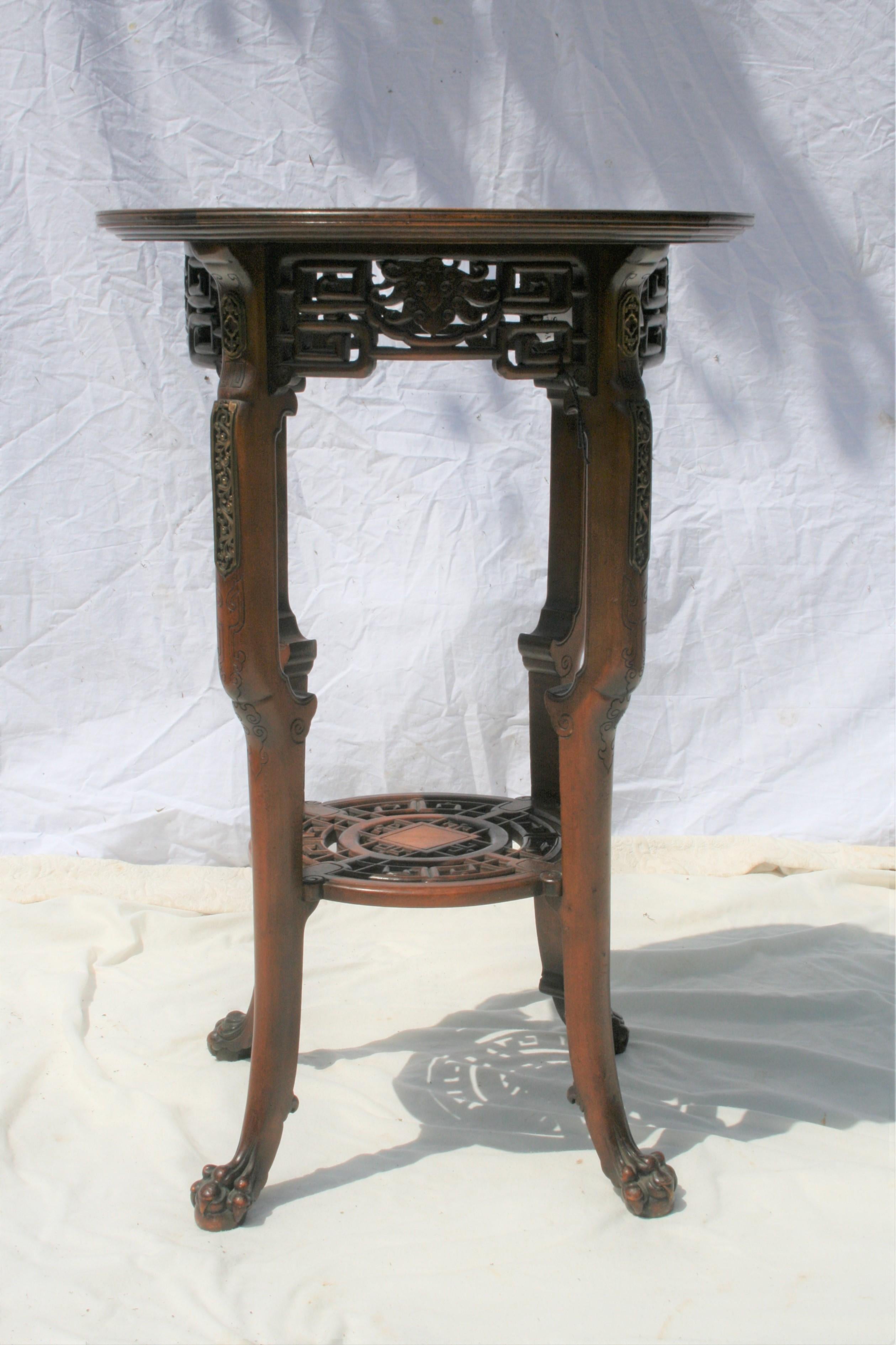 Japonisme Gabrial Viardot Attributed Pedestal Table For Sale