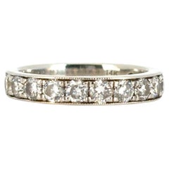 Gabriel 14K White Gold Micro Pave Set 1.50ctw Natural Diamond Wedding Band