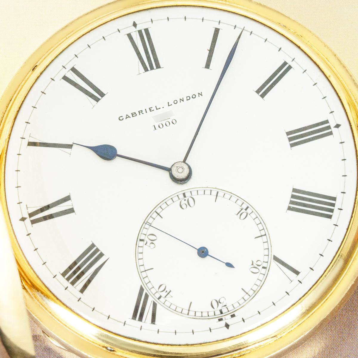 Women's or Men's GABRIEL. A Rare Gold Full Hunter Keyless Pocket Watch C1891 For Sale