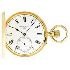 GABRIEL. Seltene Gold Full Hunter Schlüssellose Taschenuhr C1891, Gold Full Hunter