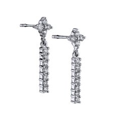 Gabriel and Co. 0.40 Carat Diamond Dangle Earrings in 14 Karat White Gold