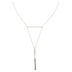 Gabriel and Co 14k White Gold Tassel Necklace