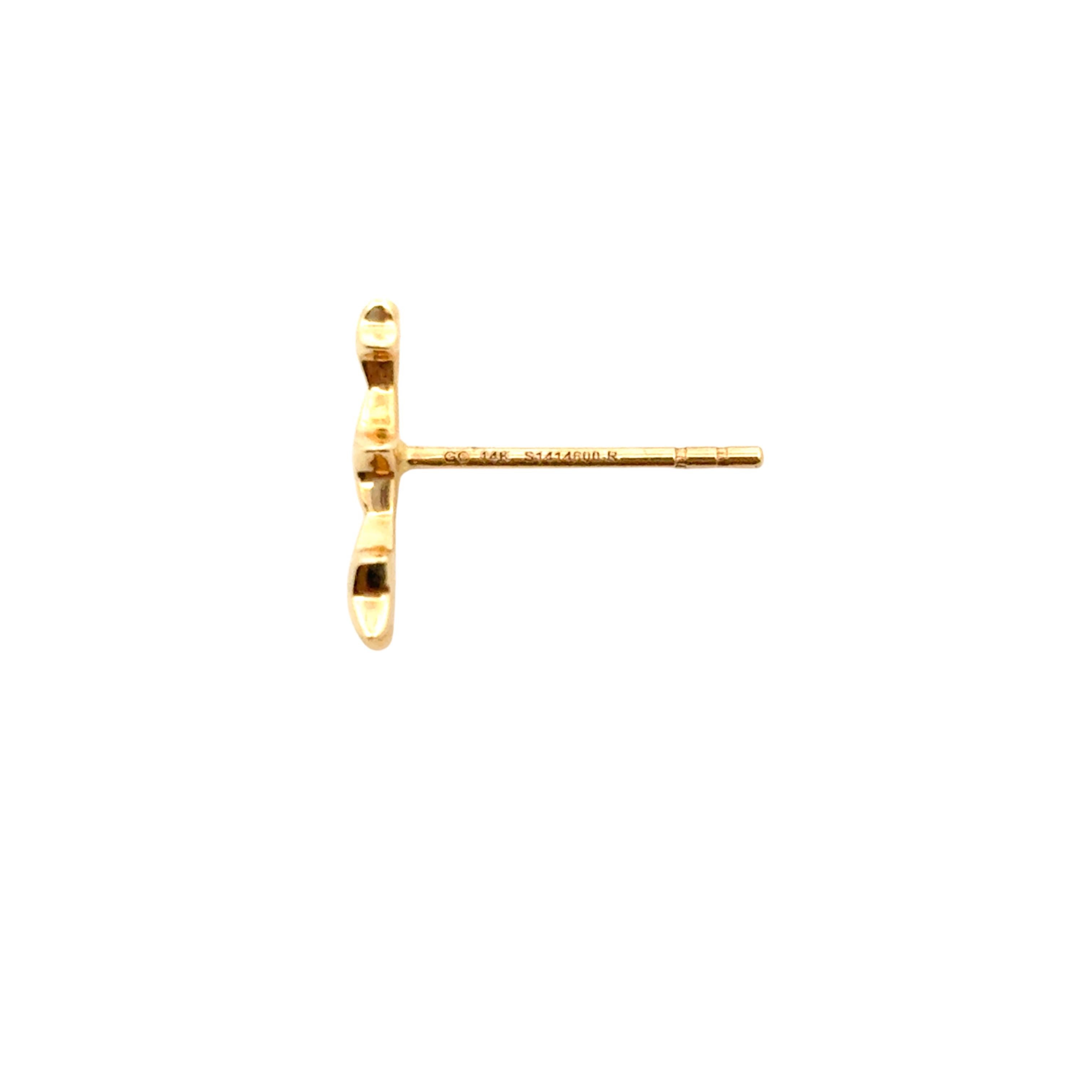 Gabriel & Co. - Orecchini con perno curvo a tre stelle graduate in oro giallo 14k In condizioni Nuovo in vendita a Boca Raton, FL