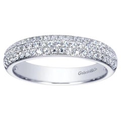 Gabriel and Co Double Row White Gold Diamond Band