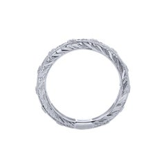 Gabriel and Co Filigree White Gold Diamond Band