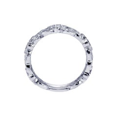 Gabriel and Co Open Weave White Gold Diamond Band