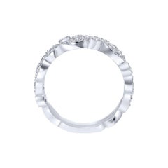 Gabriel and Co Pave Filigree White Gold Diamond Band