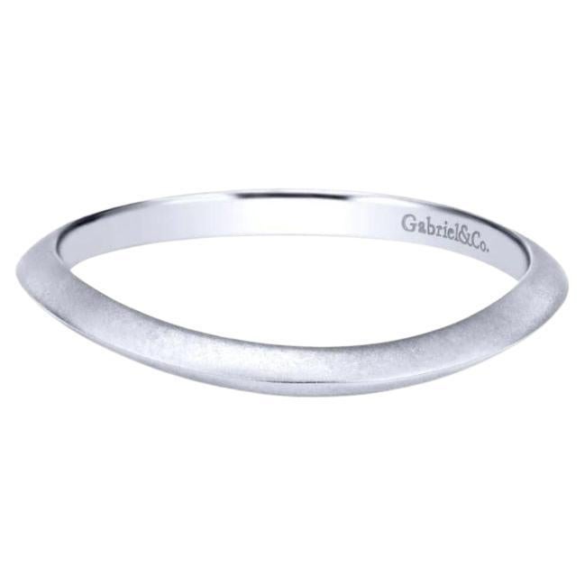   Gabriel and Co White Gold Curved Band For Sale
