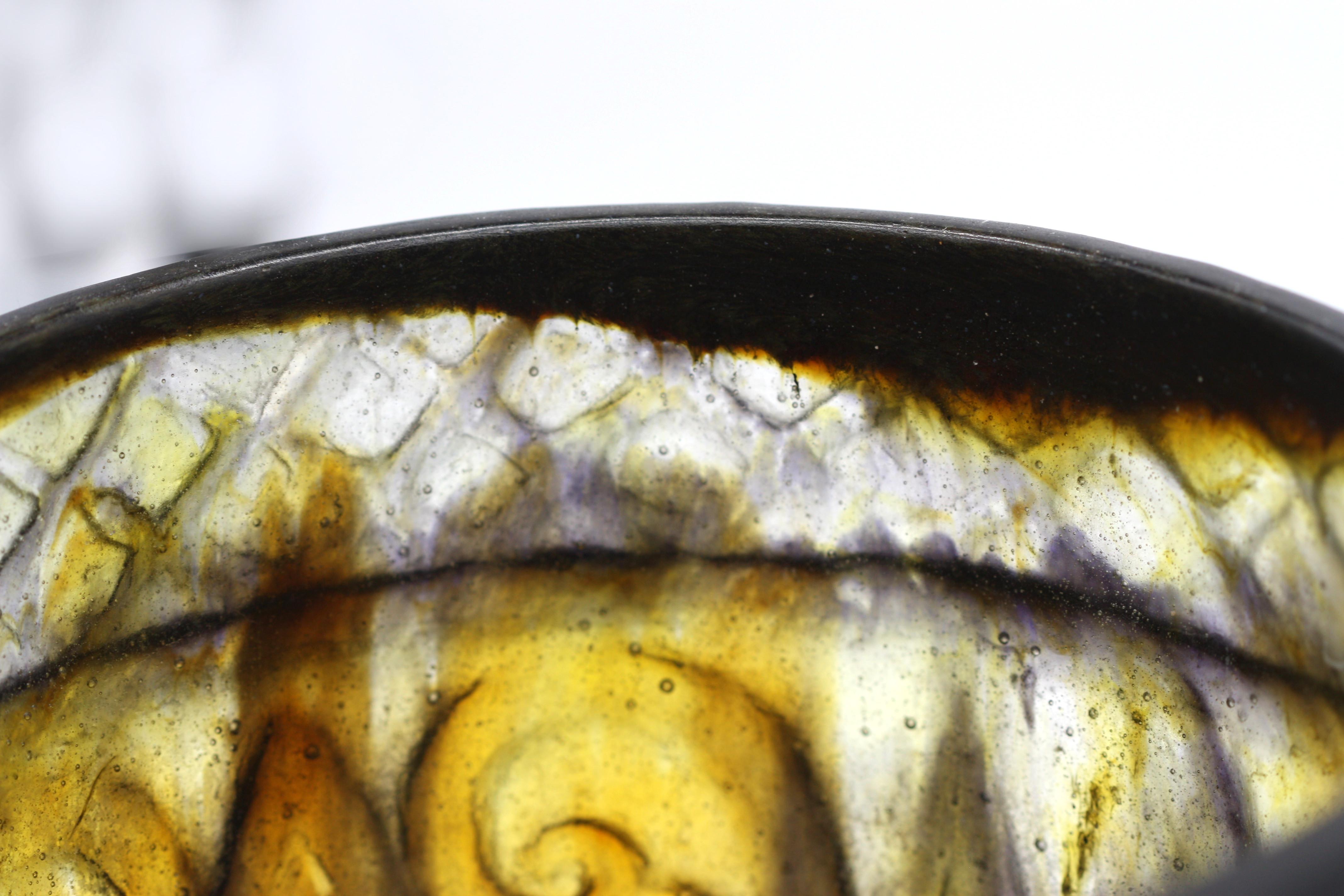 Gabriel Argy-Rousseau Pate de Verre Glass Vase For Sale 3