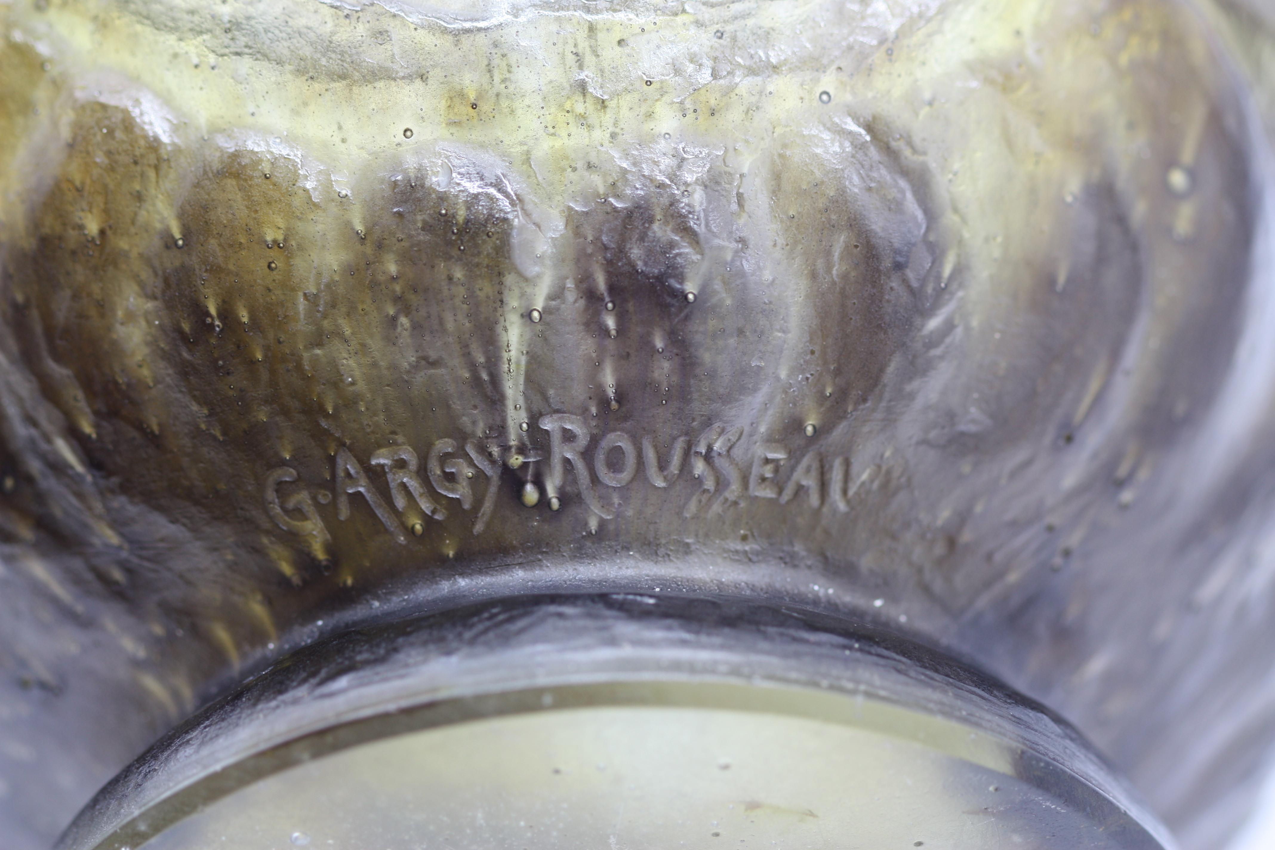 Gabriel Argy-Rousseau Pate de Verre Glass Vase For Sale 4