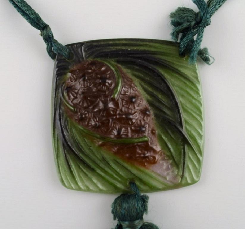 Gabriel Argy-Rousseau, Frankreich, Halskette aus Kunstglas Damen im Angebot