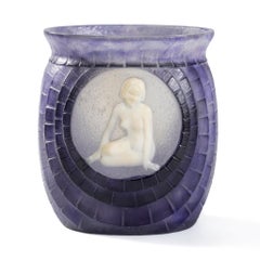 Gabriel Argy-Rousseau "Jeunesse" Pâte de Verre Glass Vase