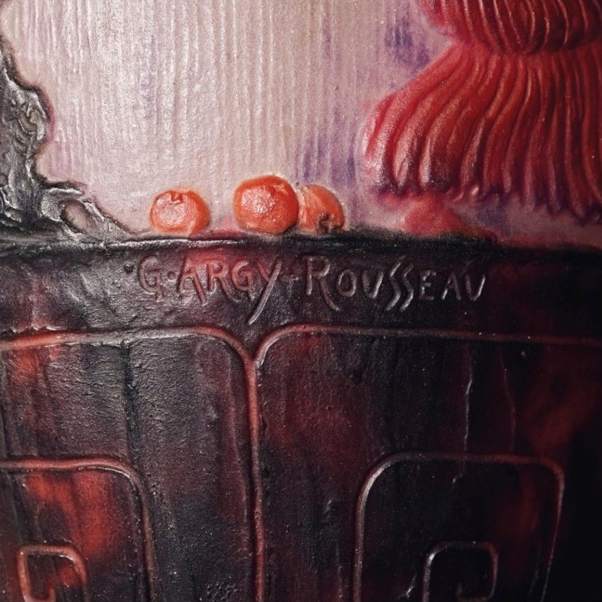 20ième siècle Vase en pâte de verre 
