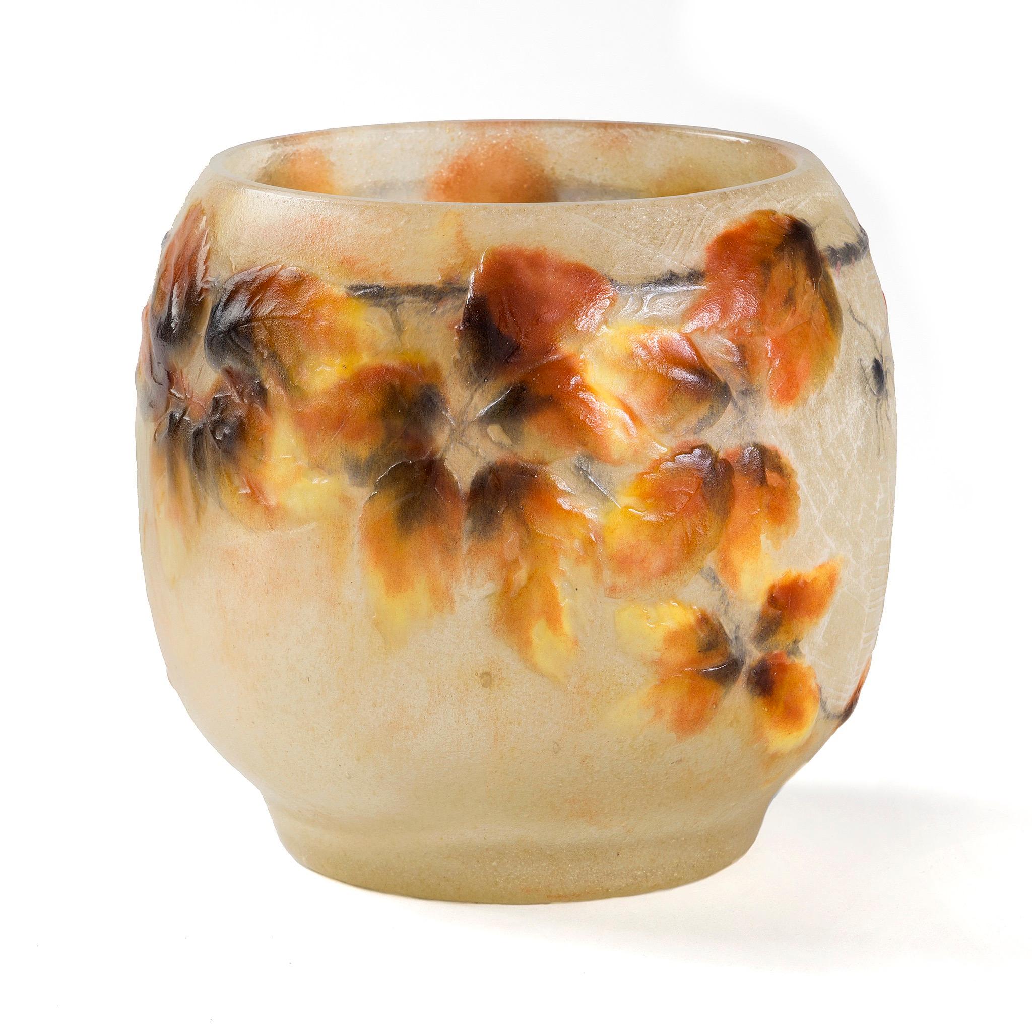 Art Nouveau Vaso in Pâte de Verre 