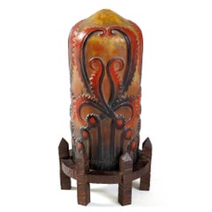 Gabriel Argy-Rousseau Pâte de Verre "Chardon indien" Night Light