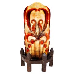 Gabriel Argy-Rousseau Pâte de Verre "Chardon indien" Night Light