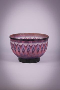 Coupe « Fers De Lance » en pâte de verre de Gabriel Argy Rousseau, vers 1920