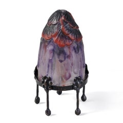 Gabriel Argy-Rousseau Pâte de Verre "Fleurs Tropicales" Night Light