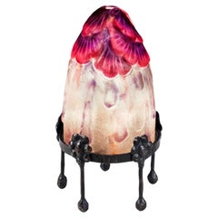 Gabriel Argy-Rousseau Pâte de Verre "Fleurs Tropicales" Night Light