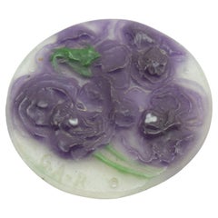 Gabriel Argy-Rousseau Pate de verre Pendentif violettes de Parma C1921