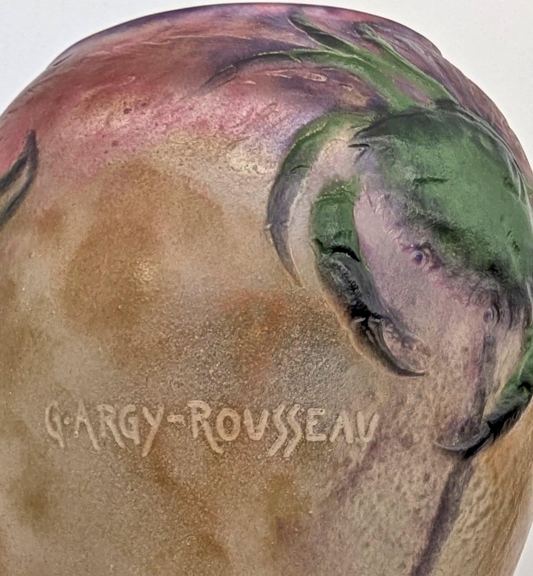 Francese Gabriel Argy-Rousseau pâte de verre Vaso Crabes et Algues, Parigi, 1920 ca. in vendita