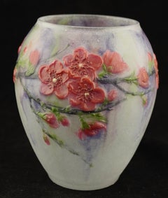 Gabriel Argy-Rousseau Vaso in Pate de Verre Fiori di Pesco Art Deco